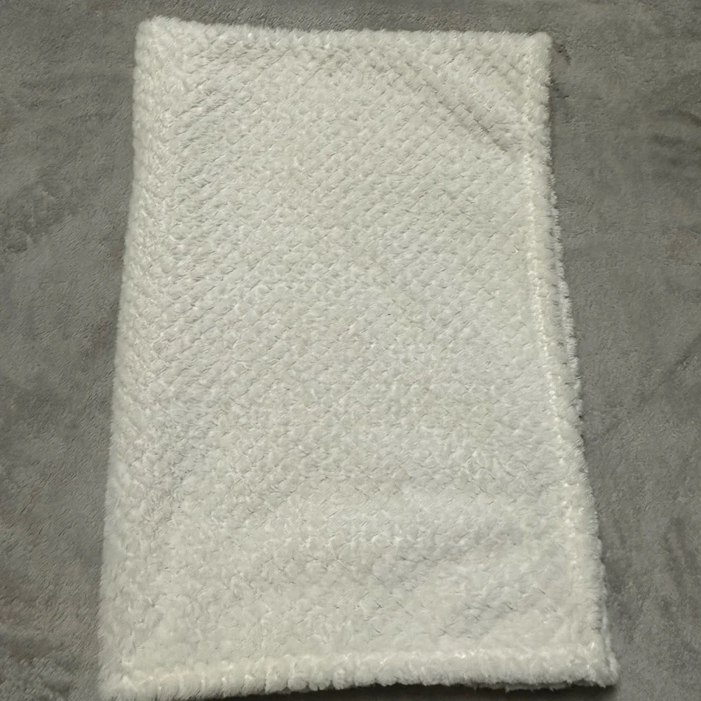 Cozy White Fuzzy Blanket